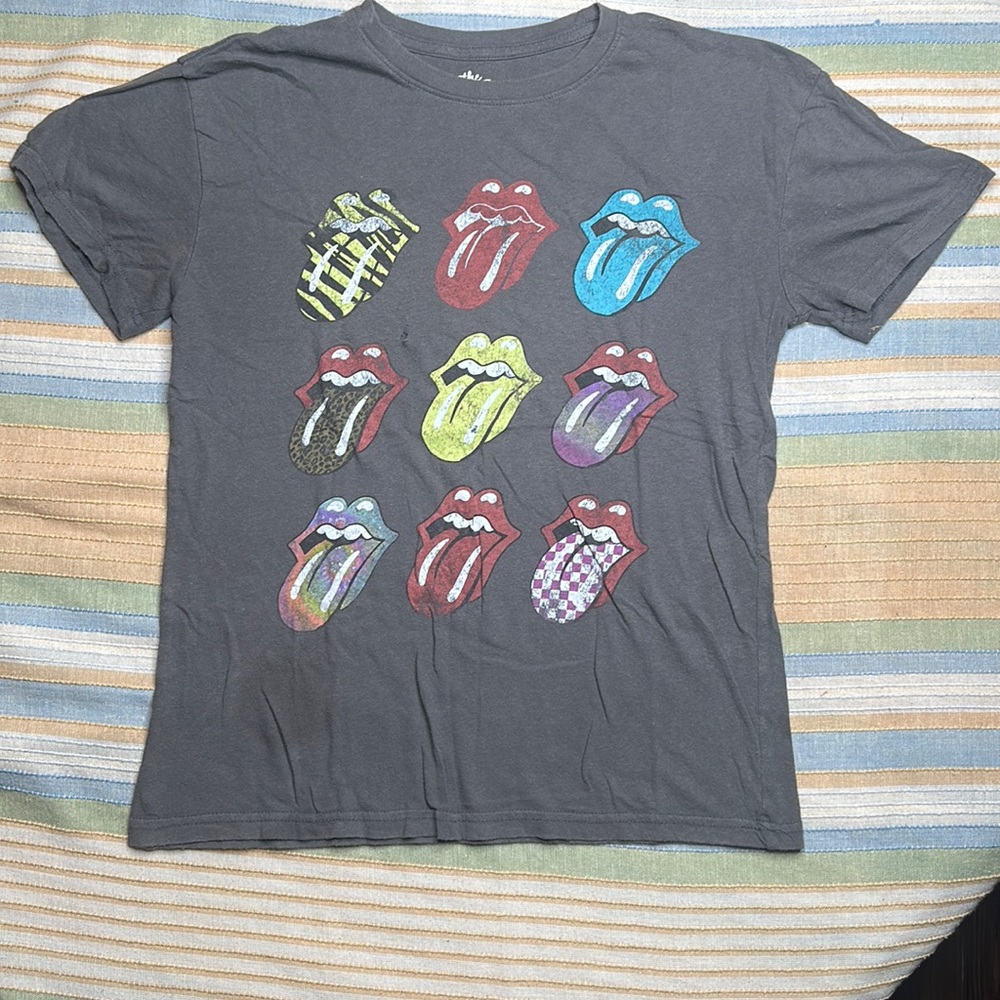 The Rolling Stones 2021 Multi Logo graphic tee grey Size XS - Picture 1 of 6